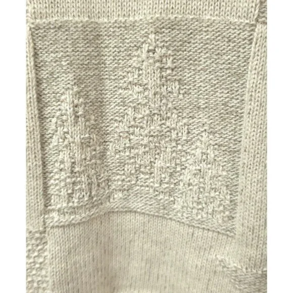 Vtg Croft & Barrow Sweater Mens XL Cream Ducks Tree Embossed Graphic USA Sweater - Picture 14 of 14